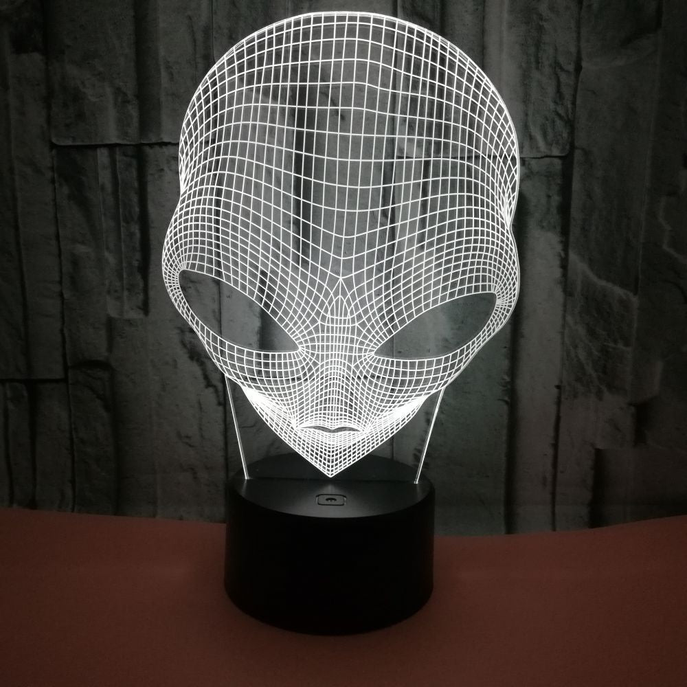 Mars-shaped 7-color 3D Touch Small Night Lamp