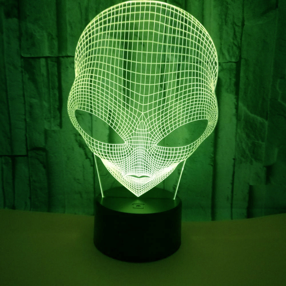 Mars-shaped 7-color 3D Touch Small Night Lamp