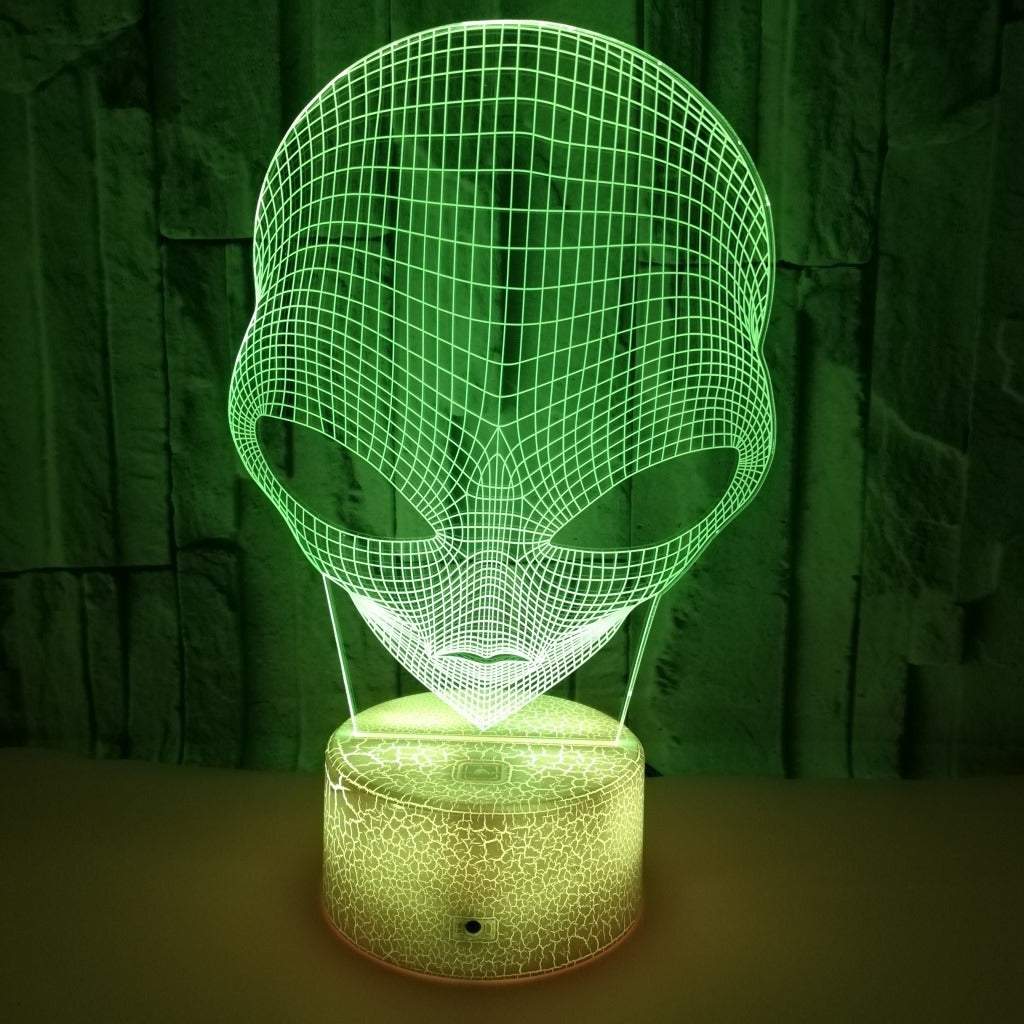 Mars-shaped 7-color 3D Touch Small Night Lamp