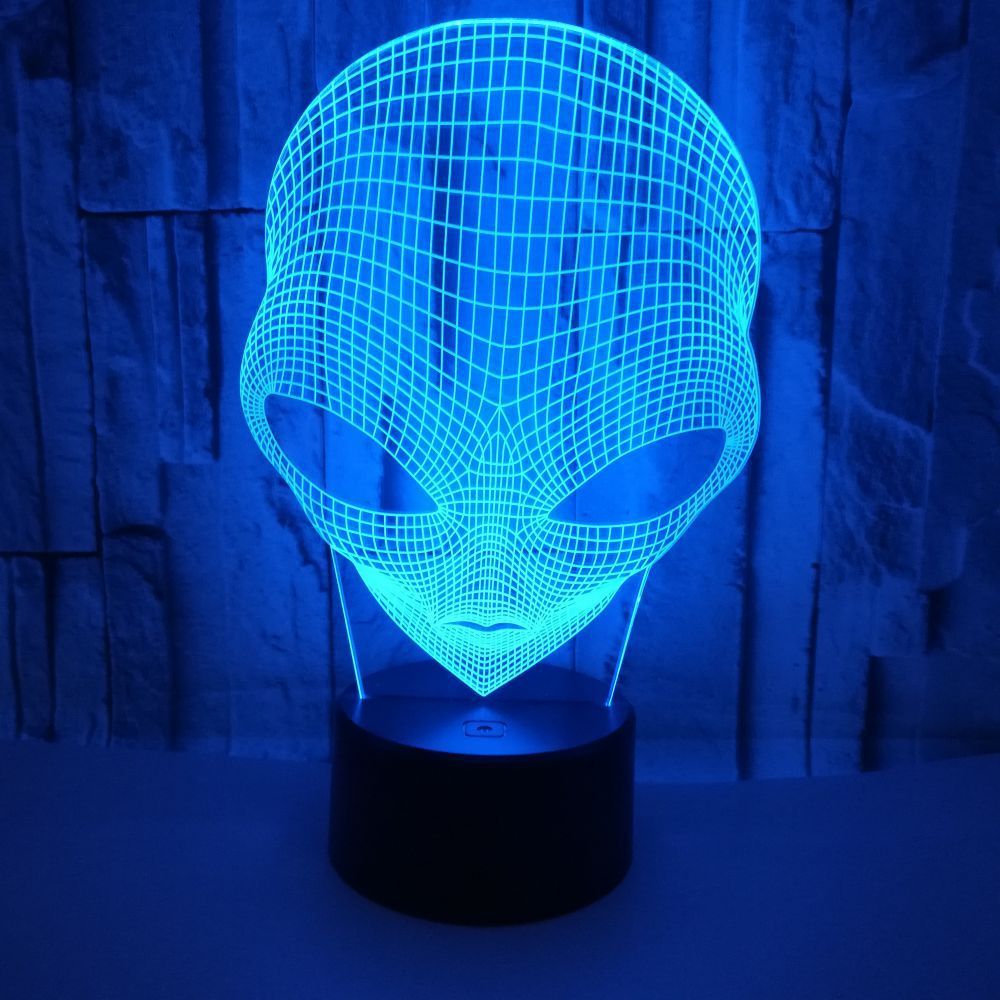 Mars-shaped 7-color 3D Touch Small Night Lamp